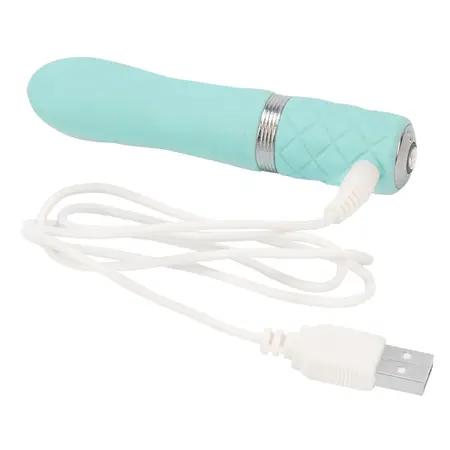 Pillow Talk Flirty Teal Mini Massager - Compact Wireless Silicone Model