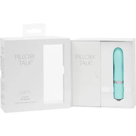 Pillow Talk Flirty Teal Mini Massager - Compact Wireless Silicone Model