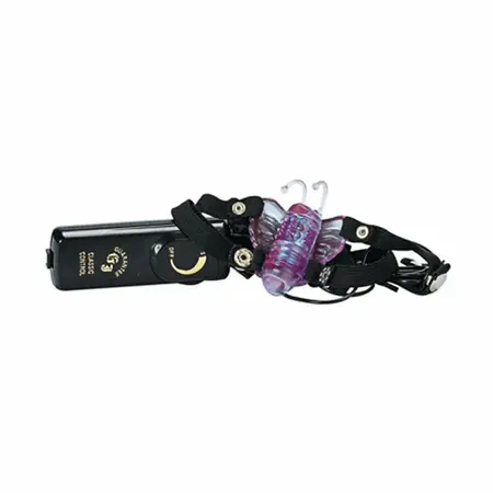 You2Toys Butterfly Stimulator Black - Adjustable Strap-On Massager