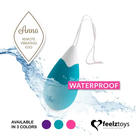 FeelzToys Anna Intimate Remote Vibrating Egg Deep Green, 10 Modes