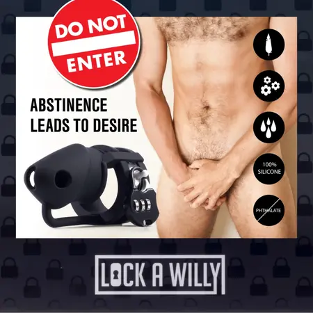 Rimba Lock-a-Willy Adjustable Intimate Chastity System with Number Lock