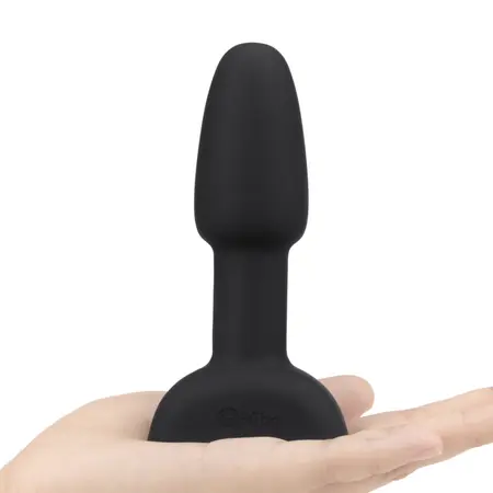 b-Vibe Rimming Petite Black Intimate Rotating Plug 12.5 cm Remote