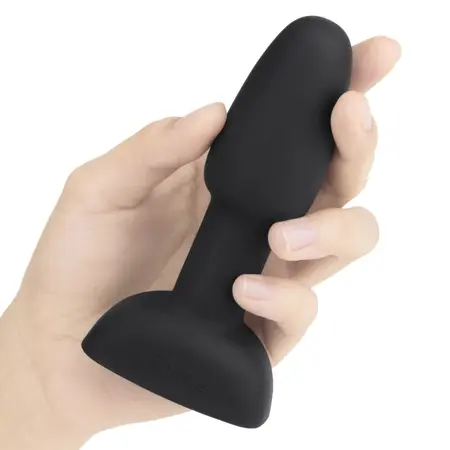 b-Vibe Rimming Petite Black Intimate Rotating Plug 12.5 cm Remote