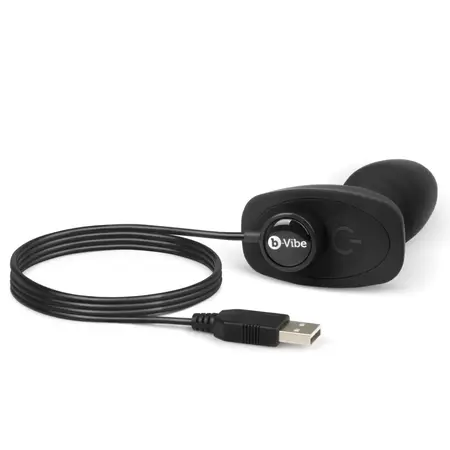 b-Vibe Rimming Petite Black Intimate Rotating Plug 12.5 cm Remote