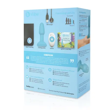 b-Vibe Rimming Petite Plug Teal - Compact Rotating & Vibrating System