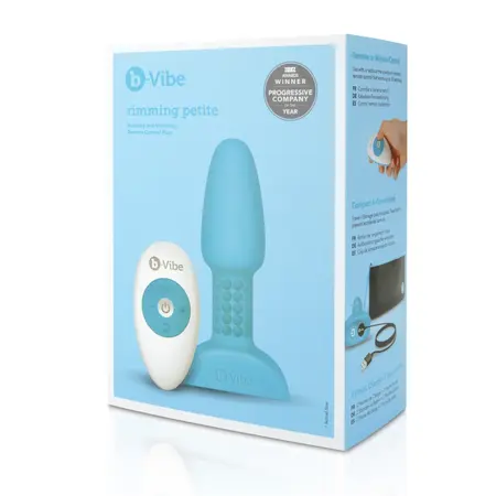b-Vibe Rimming Petite Plug Teal - Compact Rotating & Vibrating System