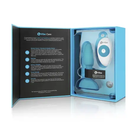 b-Vibe Rimming Petite Plug Teal - Compact Rotating & Vibrating System