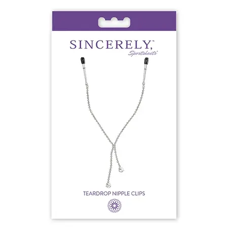 Sportsheets Sincerely Teardrop Crystal Chain Adjustable Clips 45.7cm