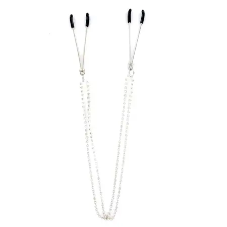 Sportsheets Sincerely Bling Adjustable Nipple Clips 50.8cm Black