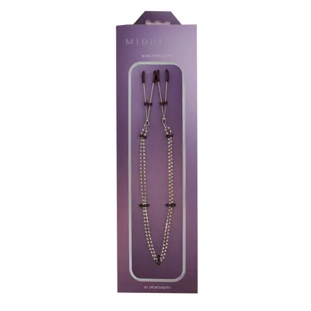 Sportsheets Sincerely Bling Adjustable Nipple Clips 50.8cm Black