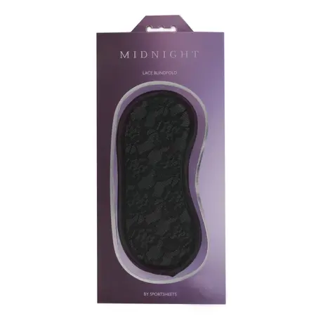 Sportsheets Sincerely Lace Blindfold - Soft Double Strap, Elegant Black