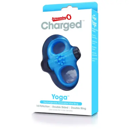 The Screaming O Charged Yoga Blue - Flexible Intimate Ring, Rechargeable