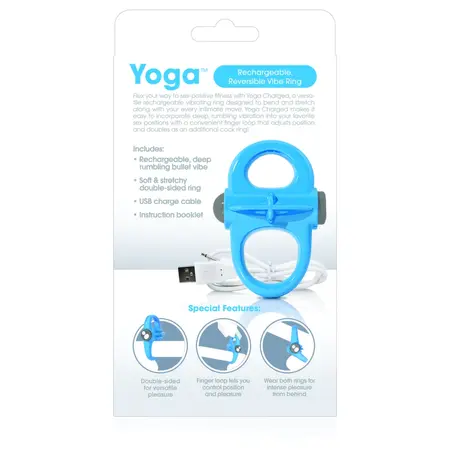 The Screaming O Charged Yoga Blue - Flexible Intimate Ring, Rechargeable