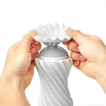 Tenga Flex Rocky Black Intimate Spiral System, Reusable, Firm Texture