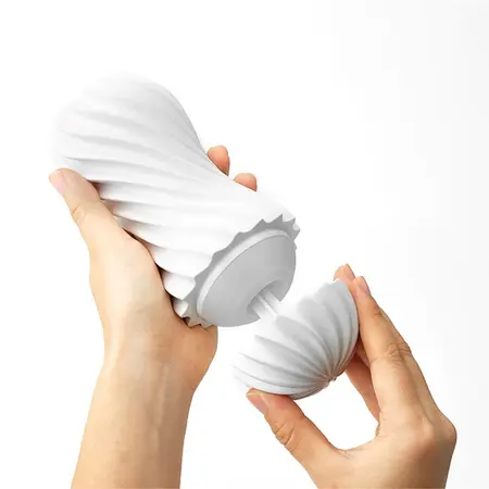 Tenga Flex Silky White - Flexible Intimate Device, Soft Spiral Texture