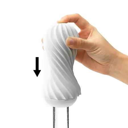 Tenga Flex Silky White - Flexible Intimate Device, Soft Spiral Texture