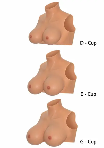 ALTER EGO Wearable Breasts Crop Top D Cup Silicone High Neck