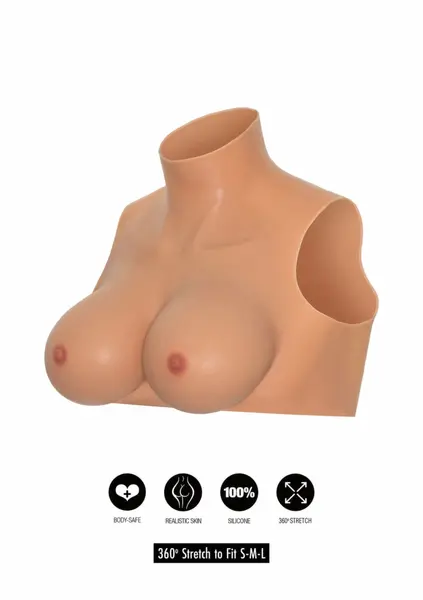 ALTER EGO Wearable Breasts Crop Top G Cup Silicone High Neck