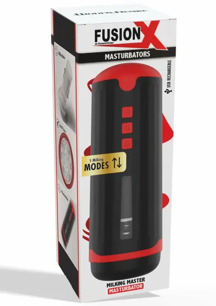 Hidden Desire Fusion X Milking Master Intimate Machine, USB, IPX6, Black