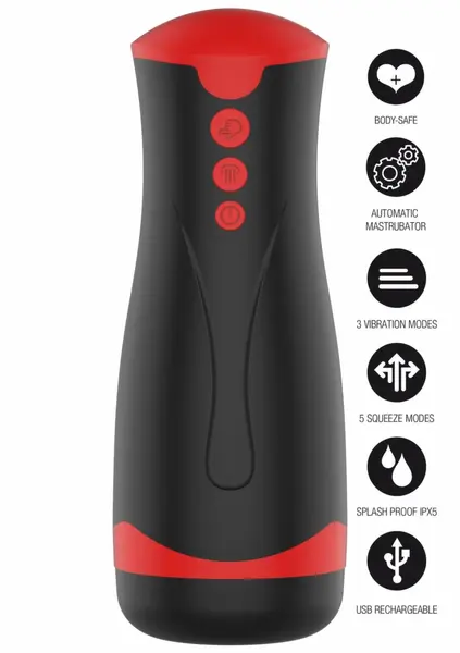 HIDDEN DESIRE Fusion X Deep Squeeze Intimate Machine Vibrating Black