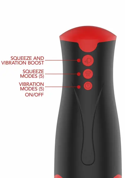 HIDDEN DESIRE Fusion X Deep Squeeze Intimate Machine Vibrating Black