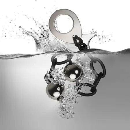 Rocks-Off Love in Chains Black - Weighted Pelvic Floor Trainer, Silicone