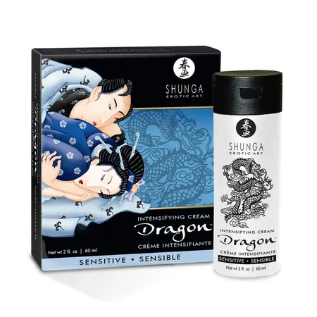 Shunga Dragon Cream Sensitive 60ml - Gentle Sensation Formula