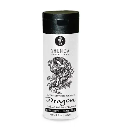 Shunga Dragon Cream Sensitive 60ml - Gentle Sensation Formula