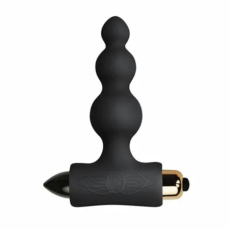 Rocks-Off Petite Sensations Bubbles Black - Compact Silicone Beads, 7 Modes
