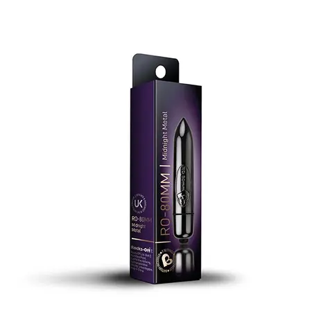Rocks-Off RO-80mm 7-Speed Compact Intimate Bullet Gun Metal