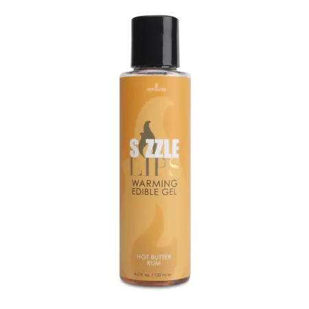 Sensuva Sizzle Lips Edible Warming Gel Butter Rum 125ml