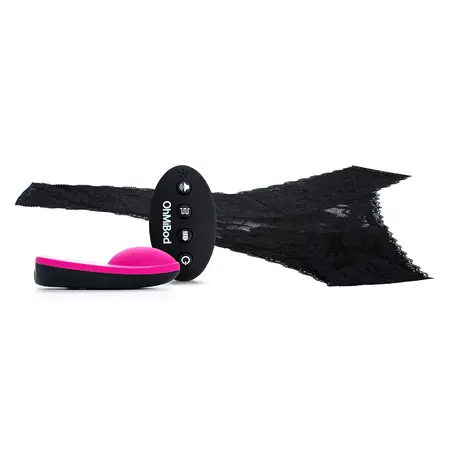 OhMiBod Club Vibe 3.OH Wireless Wearable Panty Massager, Black Lace