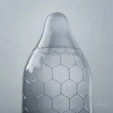 LELO HEX Original 12-Pack - Advanced Hexagonal Latex Condoms, 54 mm
