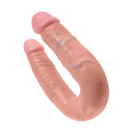King Cock U-Shaped Double Medium Anatomical Model Flesh Tone 13.9 cm