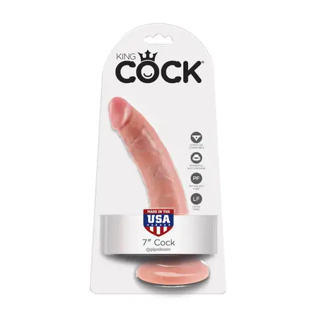 King Cock Model 7 Inch Flesh - Anatomically Detailed System, 17.8 cm