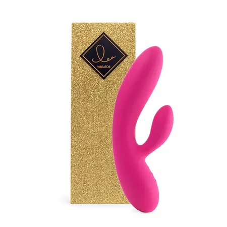FeelzToys Lea Rubine Red Glitter Dual Motor Silicone Model 202mm