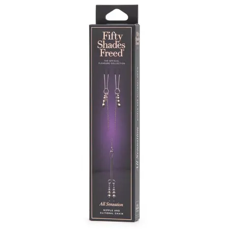 Fifty Shades Freed Adjustable Nipple & Clitoral Chain with Silicone Tips