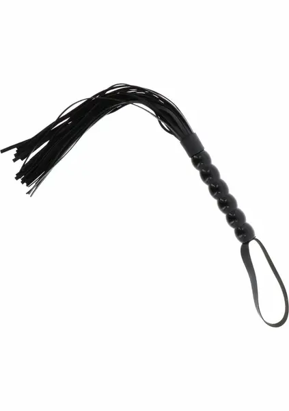 Long Beaded Flogger Whip PU Leather - Durable Multi-Strand Model 8713221840660