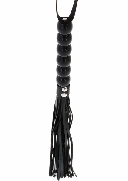 Long Beaded Flogger Whip PU Leather - Durable Multi-Strand Model 8713221840660