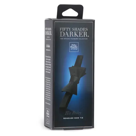 Fifty Shades of Grey Darker His Rules Bow Tie Restraint 2-in-1, Black