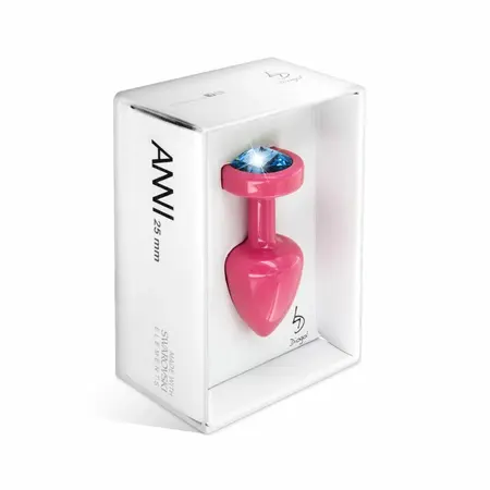 Diogol Anni Round 25 mm Pink & Blue Aluminum Model with Crystal Accent