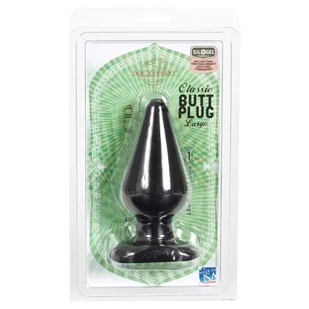 Doc Johnson Classic Large Anal Plug Black 14cm Ergonomic Design