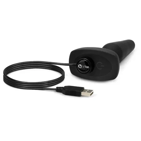 b-Vibe Trio Plug Black - Medium Size Intimate System, 3 Motors, Remote