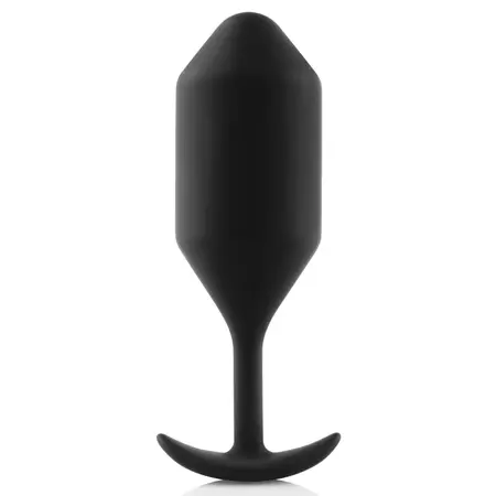 b-Vibe Snug Plug 4 Black Weighted Silicone Plug 257g 4.3x14cm