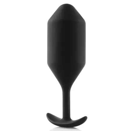 b-Vibe Snug Plug 4 Black Weighted Silicone Plug 257g 4.3x14cm
