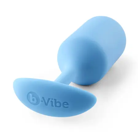 b-Vibe Snug Plug 3 Weighted Silicone Intimate Device Teal 12.7cm