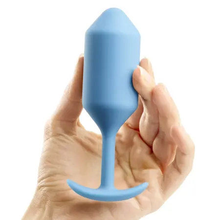 b-Vibe Snug Plug 3 Weighted Silicone Intimate Device Teal 12.7cm