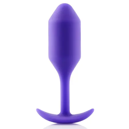 b-Vibe Snug Plug 2 Weighted Silicone Model 114g Purple 3x11.4cm