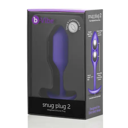 b-Vibe Snug Plug 2 Weighted Silicone Model 114g Purple 3x11.4cm