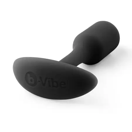 b-Vibe Snug Plug 1 Black - Compact Weighted Silicone Intimate Plug